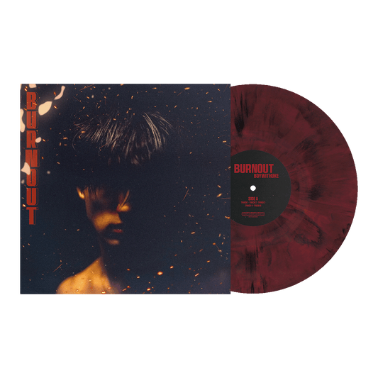 boywithuke's Burnout LP on oxblood and black marble vinyl